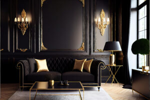 Classy black interior design
